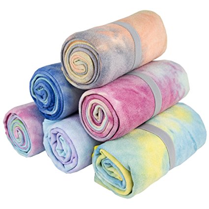 Limber Stretch Yoga Mat towel - Microfiber Bikram Hot Yoga Towel - Non Slip and Sweat Absorbent perfect for Bikram, Ashtanga, Vinyasa yoga