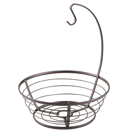 InterDesign Axis Fruit Tree Bowl with Banana Hanger for Kitchen Countertops - Bronze