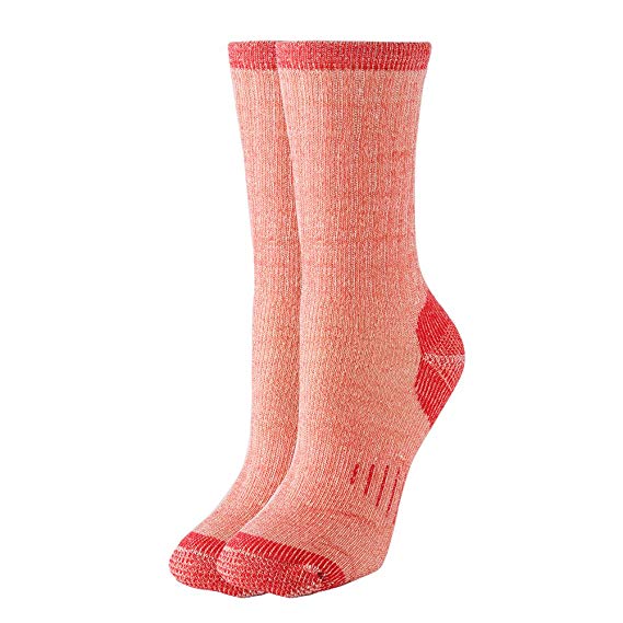 70% Merino Wool Women Crew Socks - Hiking Outdoor Athletic Thermal Thickening Cushion