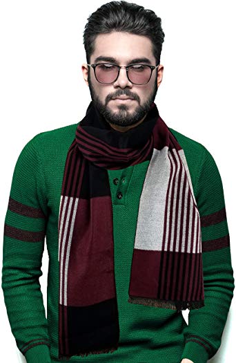 Debra Weitzner Mens Cashmere Feel Scarf Cotton Scarves Warm Fashion Accessories 12 Prints