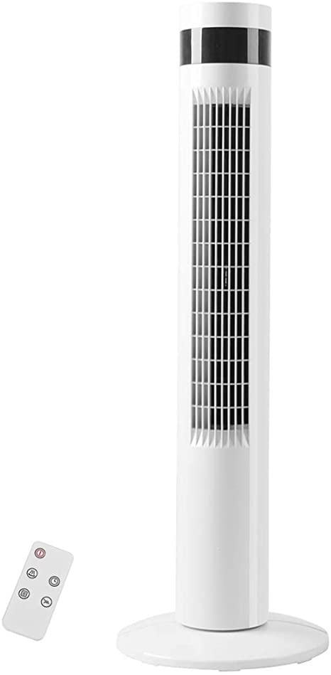 R.W.FLAME White 35" Tower Fan with Remote Control, 3 Modes, LED Display,Oscillation,Portable Floor Bladeless Fan for Bedroom Living Rooms Home Office, White