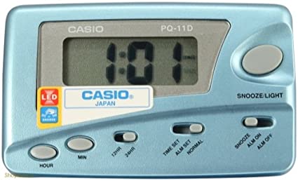 Casio Digital Traveler's Alarm Clock Snooze LED #PQ-11D-2RDF