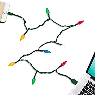 SURBUID Christmas Light Phone Charger Cord USB Holiday Charging Cable 50inch USB Connector Compatible with Phone 6 7 8 X XR XS 11 Pro Max & Pad