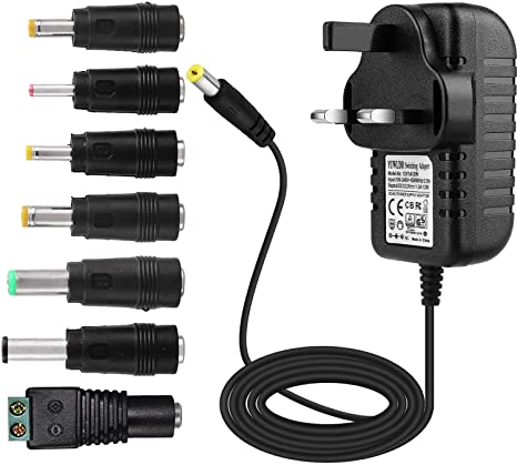YUWLDD Power Supply Adapter 12V 1A 12W,Power Plug for 12V Home Appliances,CCTV Camera,Yamaha keyboard,Routers,Hubs,LED strips,Telekom,T-Com,Speedport,Radiowecker,Scanner,Switch 7Plugs