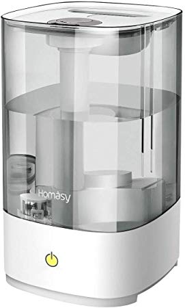 Homasy 4.5L Cool Mist Humidifiers, Essential Oil Compatible, Ultrasonic Humidifier for Large Bedroom, Fresh Air Humidifier for Bedroom, Ultra Quiet, Auto Shut Off, Top-Refill Design, Up to 30 Hours