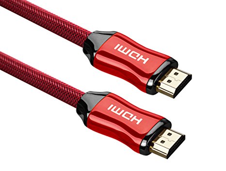 Yason High Speed -Hdmi a to a Type Cable---4k Ultra Hd Series Braided High Speed Zinc Alloy Connector(6 Feet/ 1.8 Meter), 3d Ps4 2160p - For Ps3, Ps4, Xbox 360, Mac, Hdtv, Lcd... (6Feet/1.8M, RDE)