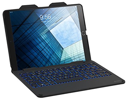 ZAGG Slimbook Detachable Bluetooth Keyboard and Case for 5th Gen 2017 Apple iPad Pro 10.5, Black