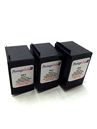 Pitney Bowes 793-5 Red Ink Cartridge (3-Pack) for P700, DM100, DM100i & DM200L Postage Meters