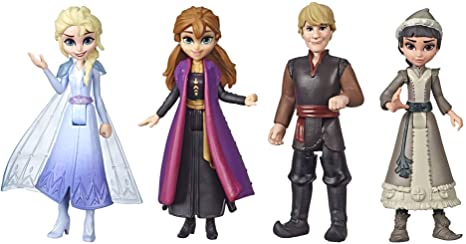 Disney Frozen Small Doll Multipack Inspired by Frozen 2, Includes Anna, Elsa, Kristoff, and Honeymaren