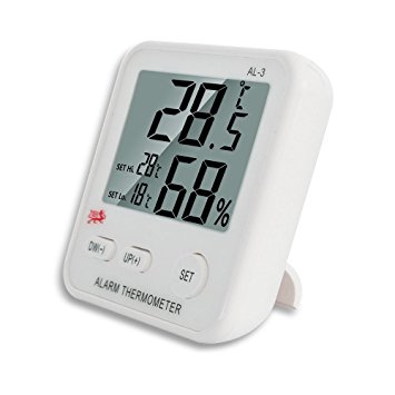 Opard Thermometer and Humidity Gauge Temperature Monitor Stickable and Standable with Temperature Alert Setup