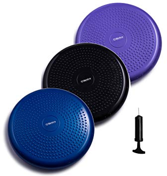 bintiva Inflated Stability Wobble Cushion, Including Free Pump/Exercise Fitness Core Balance Disc