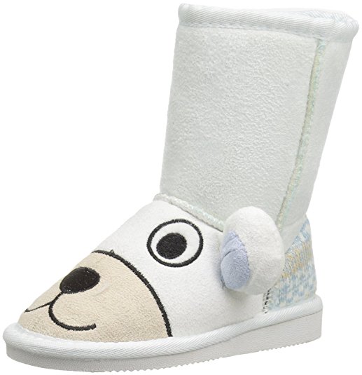 MUK LUKS Kids' Animal White Polar Bear Pull-On Boot