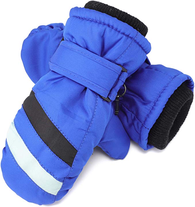 Flammi Kids Ski Mittens Fleece Lined Winter Snow Mittens Water-Resistant for Boys Girls (2-6 Years)