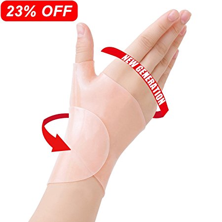 Gel Wrist and Thumb Support New Generation Wrist Pain Relief Braces Gel Wrist Brace Gel Thumb Brace Relieve Wrist & Thumb Pain from Tenosynovitis, Arthritis, Rheumatism, Carpal Tunnel & More