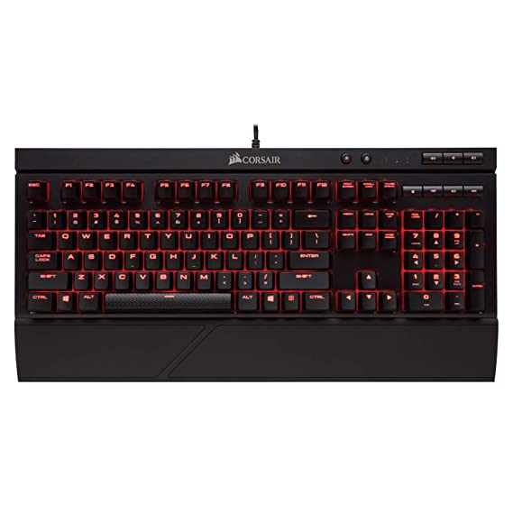 Corsair K68 Mechanical Gaming Keyboard-RED Backlit-Cherry MX Red - Black