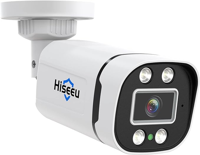 Hiseeu HD 5MP Wired Security Camera Outdoor for Analog/AHD/CVI/XVI 2560 TVL 5MP Analog Surveillance Dvr Kits, IP 66 Waterproof,Clear Night Vision up to 60ft, Remote Access