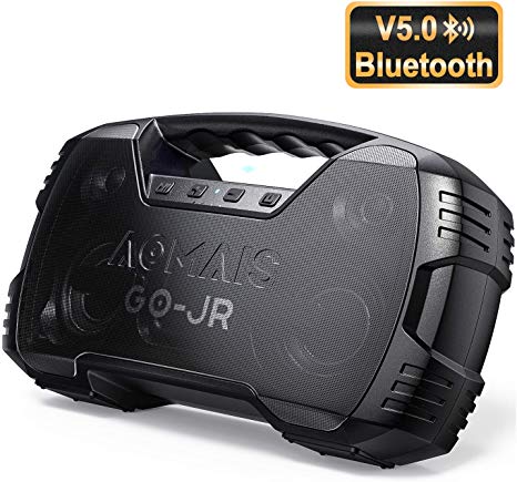 Portable Bluetooth Speakers V5.0, Waterproof Wireless Home Party Speaker, 25W Rich Bass Impressive Sound, 15 Hrs Playtime & Wireless Stereo Pairing, Built-in Mic, Durable for Camping, Indoor, Outdoor