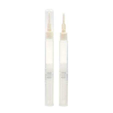 Angelakerry 2pcs 3ml Empty Transparent Twist Pen Cosmetic Container Lip Gloss Aluminum Eyelash Growth Liquid Tube