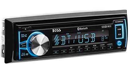 BOSS Audio 750BRGB Single Din, Bluetooth, CD/MP3/USB/SD AM/FM Car/Boat/ATV Stereo, Detachable Front Panel, Wireless Remote, Multi Color Illumination