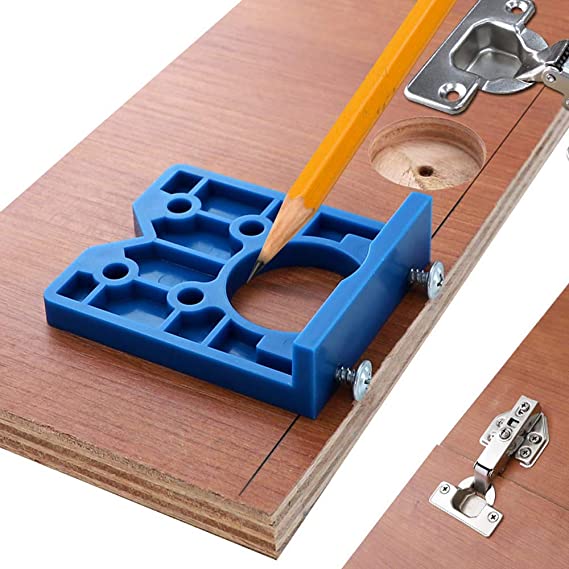 35mm Concealed Hinge Boring Jig Wood Furniture Door Cabinets Hinge Installation Tool Hinge Hole Drilling Guide For Carpentry ABS Plastic