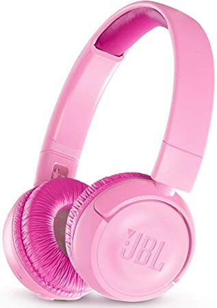 JBL JR300BT Kids Wireless Bluetooth On-Ear Headphones with Safe Sound Limited Volume to Protect Small Ears, Light Pink