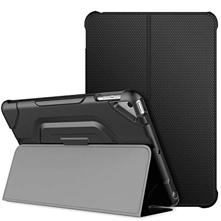 JETech Case for Apple iPad Mini 5 and iPad Mini 4 (2019/2015 Model, 5th/4th Generation), Double-fold Stand with Shockproof TPU Back Cover, Auto Wake/Sleep, Black