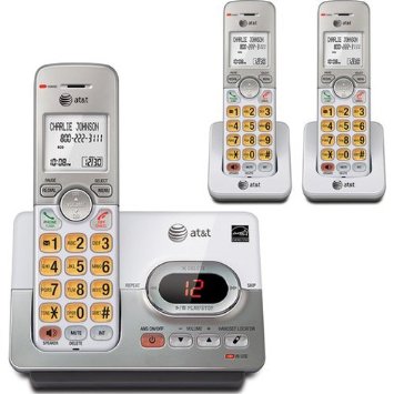 AT&T DECT 6.0 Digital 3 Handset Cordless Phone w/ Digital Answering System & Caller ID