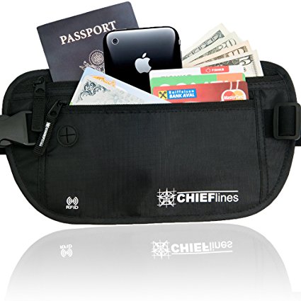 Money Belt-RFID Blocking-Undercover Hidden-Waist stash-For Travelling