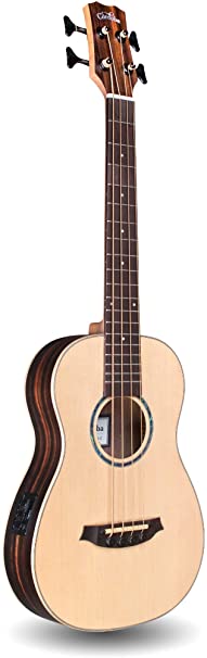 Cordoba Mini II Bass EB-E, Striped Ebony, Small Body, Acoustic-Electric Bass Guitar