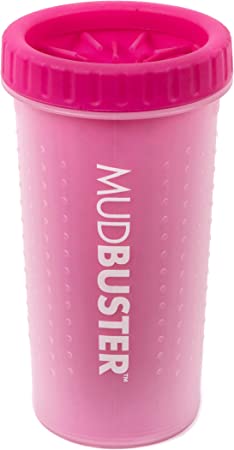 Dexas MudBuster Portable Dog Paw Cleaner, Large, Pink (PW720233)