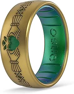 Enso Rings Etched Celtic Collection Silicone Ring - Comfortable and Flexible Design