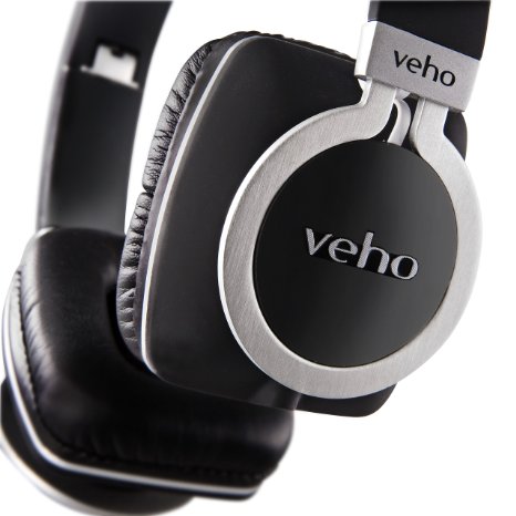 Veho VEP-008-Z8 Designer Aluminum Headphones with Detachable Flex Cord System and Folding Design