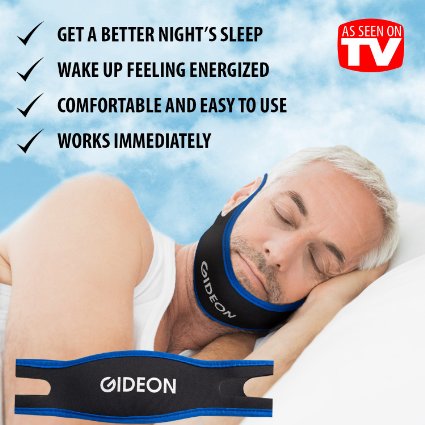 Gideon8482 Adjustable Anti-Snoring Chin Strap - Natural and Instant Snore Relief - Stop Snoring Solution - Natural Fast and Simple