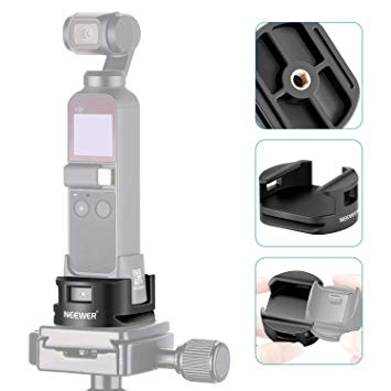 Neewer WiFi Base Tripod Adapter Mount Compatible with DJI OSMO Pocket Wireless Module Base Gimbal Stabilizer Extension Accessory with Bottom 1/4inch Screw Hole and USB-C Charging Port