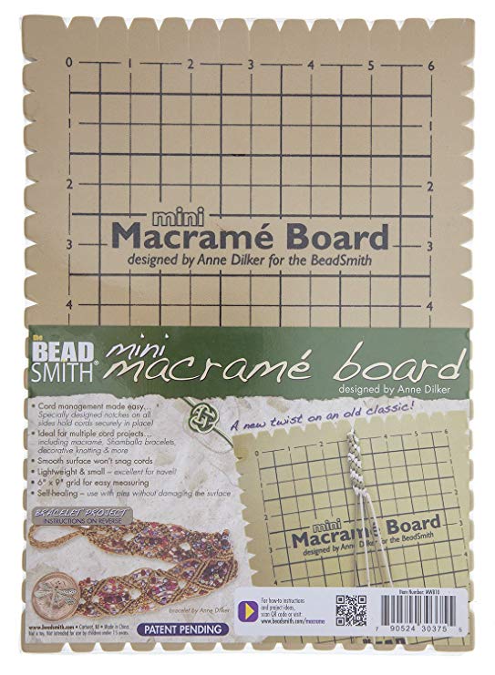 Beadsmith MWB10 Macrame Board, Mini - 9 x 6 Inches