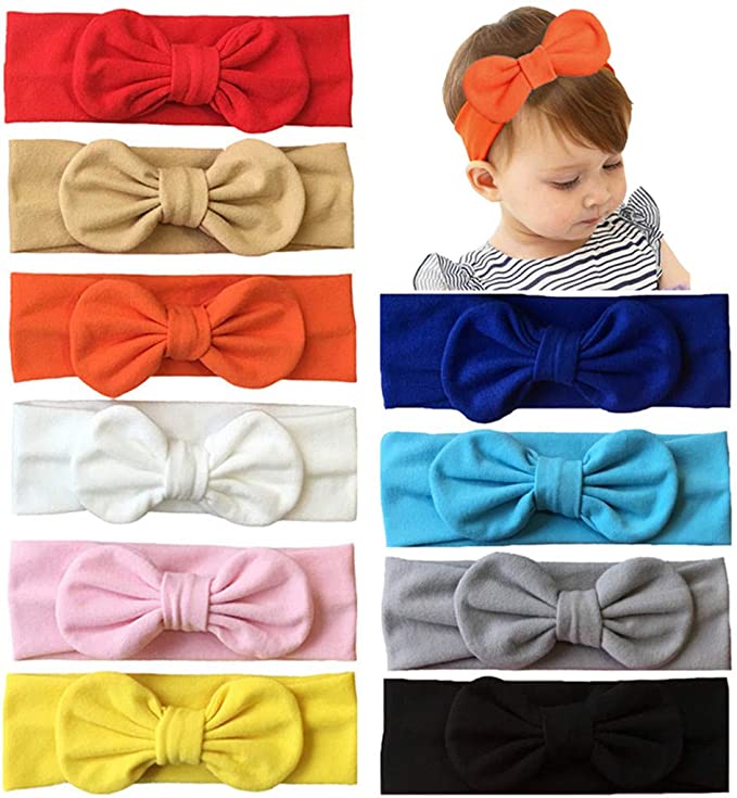 Qandsweet Baby Girl's Elastic Headbands Hair Accessories for Take Photos