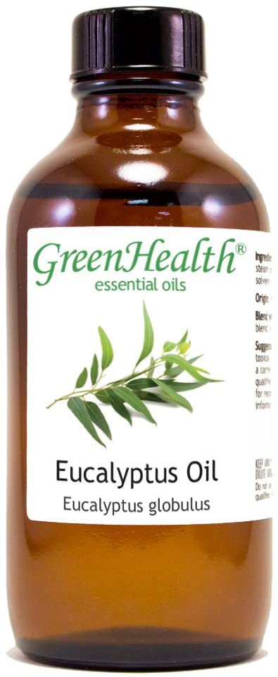 Eucalyptus Globulus – 4 fl oz (118 ml) Glass Bottle w/Cap – 100% Pure Essential Oil – GreenHealth