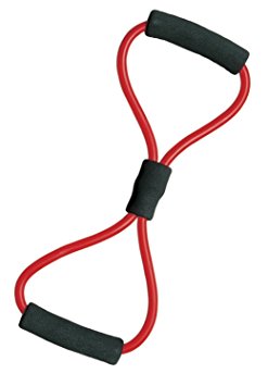 Balego Figure 8 Resistance Band, Exercise Tubing, Red (Heavy)