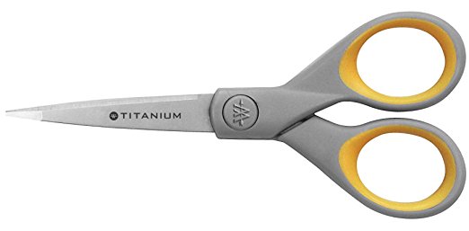 Westcott 5" Pointed Titanium Bonded Scissors With Soft Grip Handles