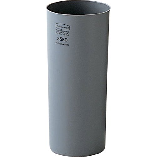 Rubbermaid 3550 GRA 12-1/8 gallon Capacity, 12" Diameter x 27-1/4" Height, Gray Color, LLDPE Round Rigid Liner