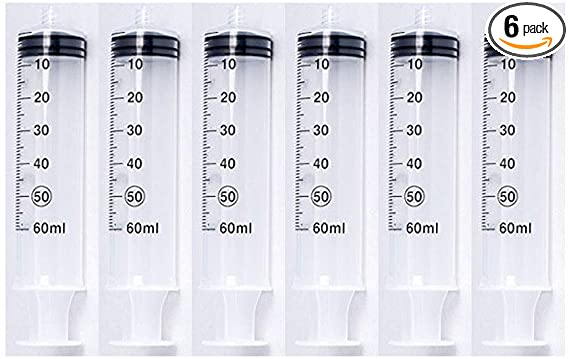 60cc Syringe Luer Lock Tip (Pack of 6) GS12606 by Greenals