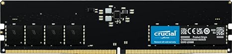 Crucial RAM 8GB DDR5 5600MT/s (or 5200MT/s or 4800MT/s) Desktop Memory CT8G56C46U5