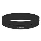 MoKo Sport Waist packs - 4 Pocket Running and Fitness Belt for iPhone 6s Plus  6 Plus  6s  6 Galaxy Note 5  S6 Edge Compatible with Cellphones up to 6 inch BLACK M Fits 30-325 waist size