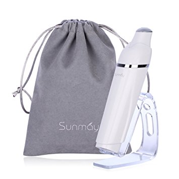 SUNMAY Anti-aging Galvanic Wand, 68℉ Heated Sonic Eye Massager, Anions Import Rechargeable Wrinkle Remover for Dark Circles and Puffiness Upgraded Version