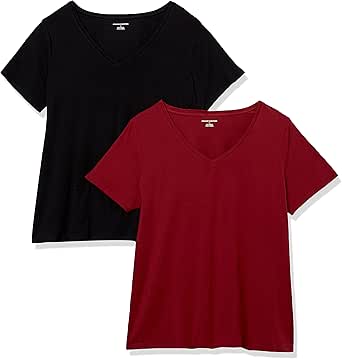 Amazon Essentials womens Classic-fit Short-sleeve V-neck T-shirt