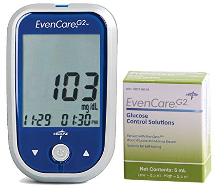 EvenCare G2 Glucose Meter   (1 x Box Test Strips 50ct)