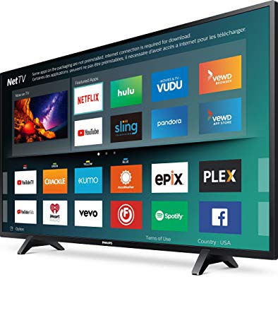 Philips 43” Class 4K UHD LED TV with HDR 10 and Smart TV (43PFL5603/F7)