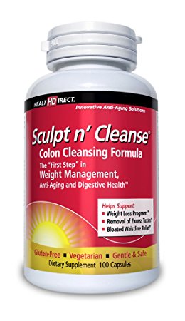 Sculpt n' Cleanse Colon Cleansing Supplement (450 mg, 100 Veggie Capsules) from Health Direct