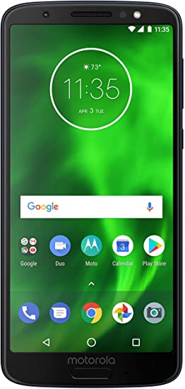 Motorola Moto G6 (64GB, 4GB RAM) 5.7" Full HD  Display, Dual SIM 4G LTE (GSM Only) Factory Unlocked Smartphone - International Model XT1925-13 (Indigo Black)