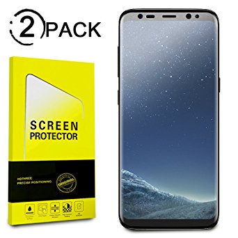 3D Matte PET Samsung S8 Screen Protector [Full Coverage],Schoney[Bubble-Free] HD Fit Touch Accurate with Easy to Install Suits For Samsung S8 -Clear [2-pack]